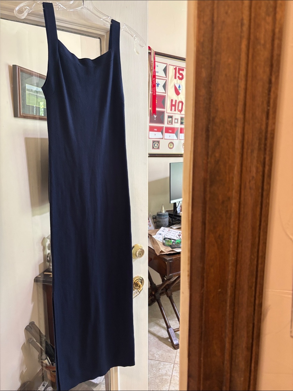 LOFT Navy Sleeveless Maxi sweater Dress